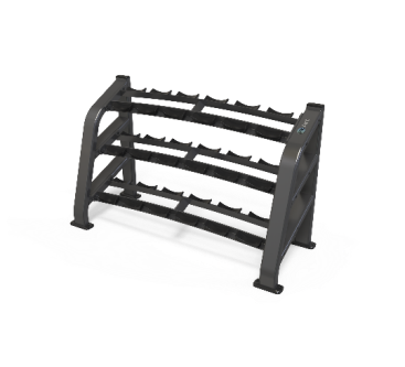 Three layer dumbbell rack